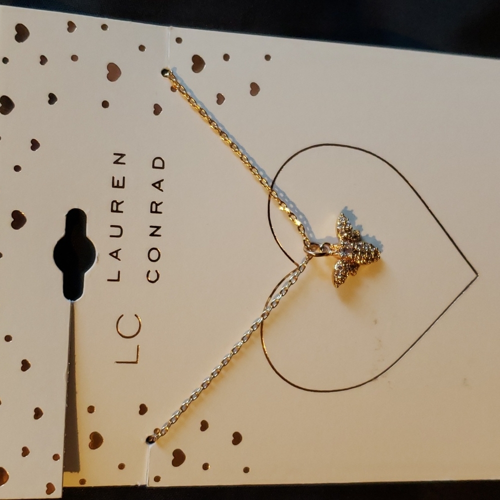 Ladies Queen Bee CZ 16" Rose tone necklace in Organza pouch. Ready to gift. 💕